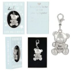 Depesche Teddy Anhänger In Geschenkbox – “Von Herzen”