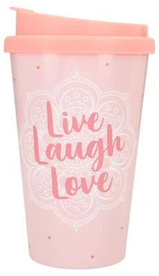 Depesche To-Go-Becher Mit Spruch "Live – Laugh – Love"