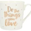 Depesche Porzellan-Becher Mit Goldverzierung Und Spruch „Do The Things You Love“ -Depesche 005909 007 1