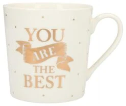 Depesche Porzellan-Becher Mit Goldverzierung Und Spruch „You Are The Best“ (goldene Schrift)