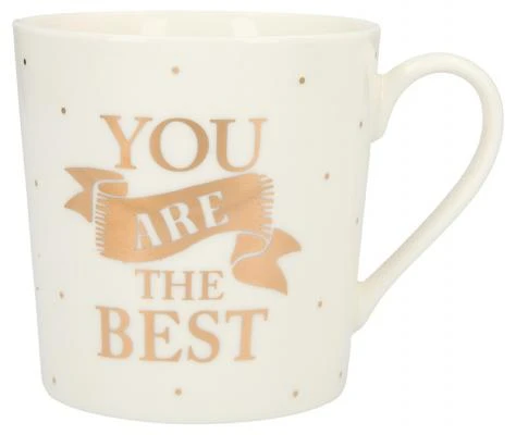 Depesche Porzellan-Becher Mit Goldverzierung Und Spruch „You Are The Best“ (goldene Schrift) 3 Depesche Porzellan-Becher Mit Goldverzierung Und Spruch „You Are The Best“ (goldene Schrift)