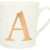 Depesche Porzellan-Becher Mit Goldverzierung Und Buchstabe „A“