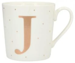 Depesche Porzellan-Becher Mit Goldverzierung Und Buchstabe „J“