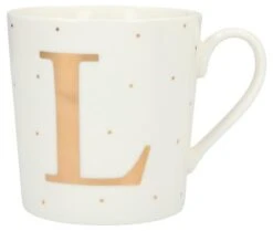 Depesche Porzellan-Becher Mit Goldverzierung Und Buchstabe „L“