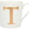 Depesche Porzellan-Becher Mit Goldverzierung Und Buchstabe „T“
