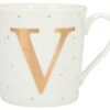 Depesche Porzellan-Becher Mit Goldverzierung Und Buchstabe „V“ -Depesche 005909 047 1