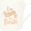 Depesche Porzellan-Becher Mit Goldverzierung Und Spruch „Du Bist Die Beste“