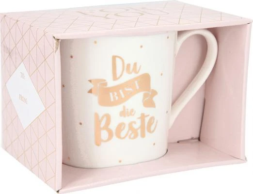 Depesche Porzellan-Becher Mit Goldverzierung Und Spruch „Du Bist Die Beste“ 4 Depesche Porzellan-Becher Mit Goldverzierung Und Spruch „Du Bist Die Beste“ – Bild 2