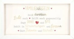 Depesche Mini-Bilderrahmen Mit Schriftzug “Familienregeln Seid Dankbar…”