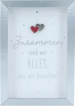 Depesche Mini-Bilderrahmen Mit Schriftzug “Zusammen Sind Wir ALLES, Was Wir Brauchen!”