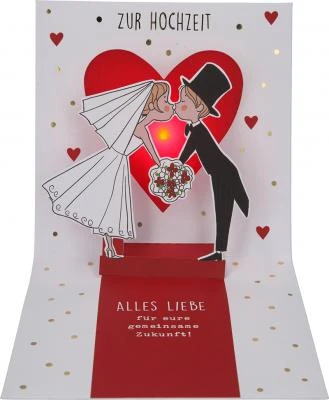 Depesche Pop-up-Musikkarte “Liebe Wünsche” Mit Licht-Effekt 4 Depesche Pop-up-Musikkarte “Liebe Wünsche” Mit Licht-Effekt – Bild 2