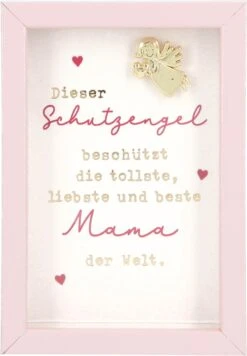Depesche Mini-Bilderrahmen Mit Schriftzug “Dieser Schutzengel Beschützt Die Tollste, Liebste Und Beste Mama Der Welt.”