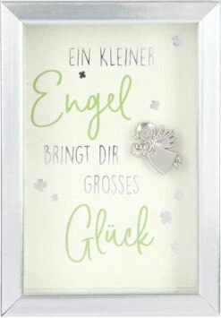 Depesche Mini-Bilderrahmen Mit Schriftzug “Ein Kleiner Engel Bringt Dir Großes Glück.”