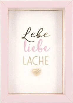 Depesche Mini-Bilderrahmen Mit Schriftzug “Lebe, Liebe, Lache”