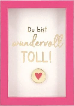 Depesche Mini-Bilderrahmen Mit Schriftzug “Du Bist Wundervoll TOLL!”