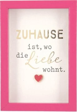 Depesche Mini-Bilderrahmen Mit Schriftzug “Zuhause Ist, Wo Die Liebe Wohnt.”