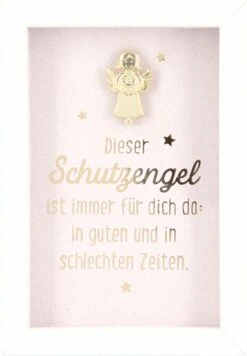 Depesche Mini-Bilderrahmen Mit Schriftzug “Dieser Schutzengel Ist Immer Für Dich Da: In Guten Und In Schlechten Zeiten.”