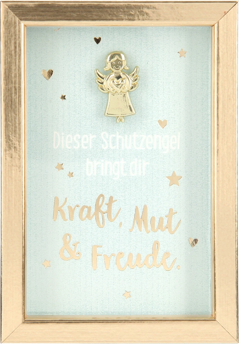 Depesche Mini-Bilderrahmen Mit Schriftzug “Dieser Schutzengel Bringt Dir Kraft, Mut & Freude.” 3 Depesche Mini-Bilderrahmen Mit Schriftzug “Dieser Schutzengel Bringt Dir Kraft, Mut & Freude.”