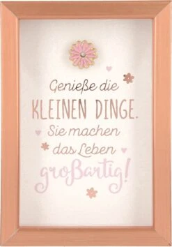 Depesche Mini-Bilderrahmen Mit Schriftzug “Genieße Die Kleinen Dinge. Sie Machen Das Leben Großartig!”