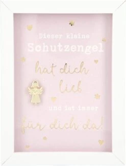 Depesche Mini-Bilderrahmen Mit Schriftzug “Dieser Kleine Schutzengel Hat Dich…”
