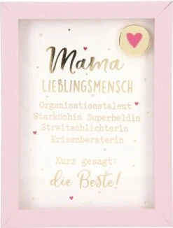 Depesche Mini-Bilderrahmen Mit Schriftzug “Mama Lieblingsmensch…”
