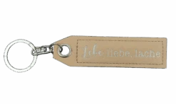Depesche Schlüsselanhänger “Lebe, Liebe, Lache” – Leder