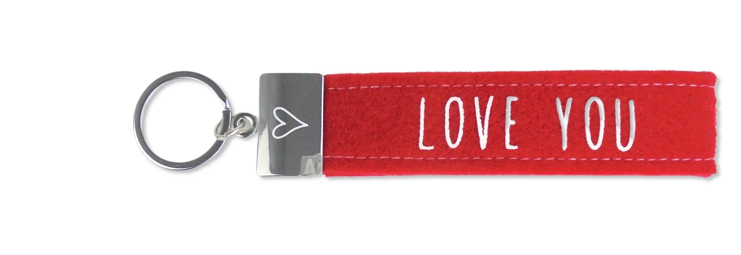 Depesche Schlaufen Schlüsselanhänger “Glücksfilz – Love You” Mit Metallabschluss 4 Depesche Schlaufen Schlüsselanhänger “Glücksfilz – Love You” Mit Metallabschluss – Bild 2