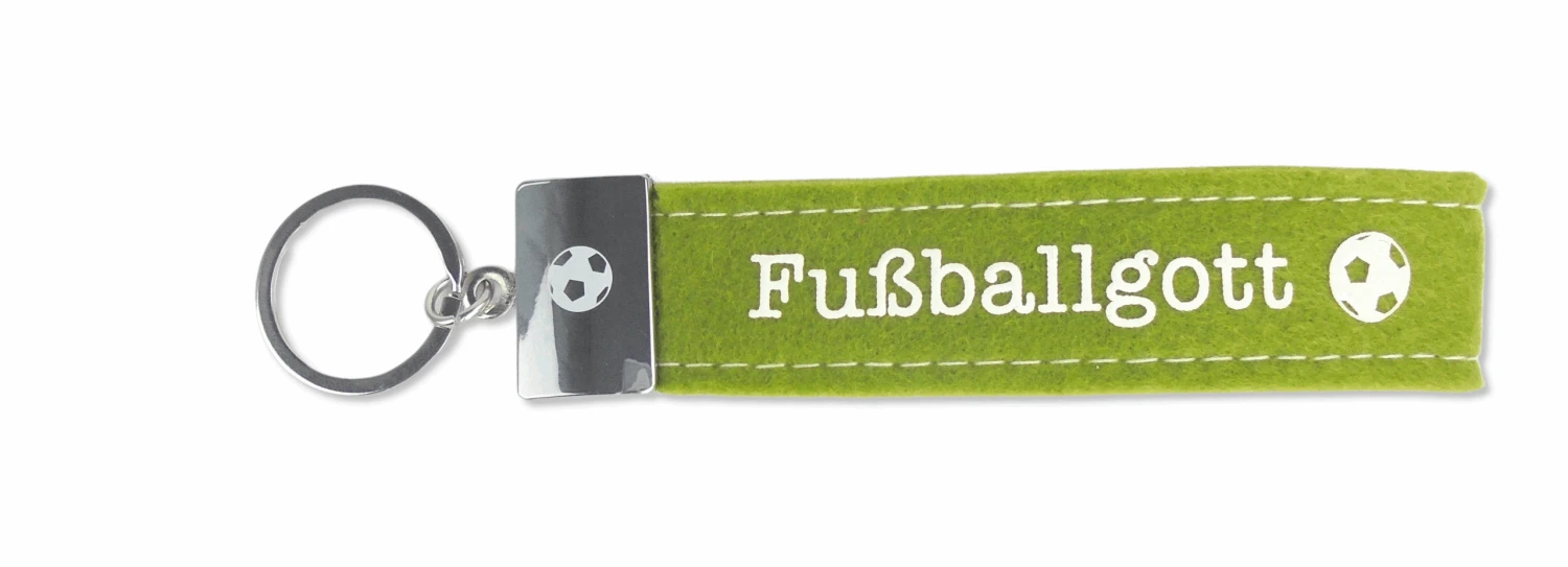 Depesche Schlaufen Schlüsselanhänger “Glücksfilz – Fußballgott” Mit Metallabschluss 3 Depesche Schlaufen Schlüsselanhänger “Glücksfilz – Fußballgott” Mit Metallabschluss