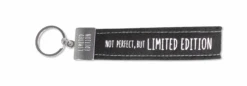 Depesche Schlaufen Schlüsselanhänger “Glücksfilz – Not Perfect, But LIMITED EDITION” Mit Metallabschluss