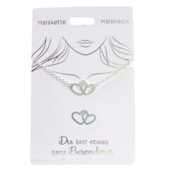 Depesche Halskette “2 Herzen”, Versilbert